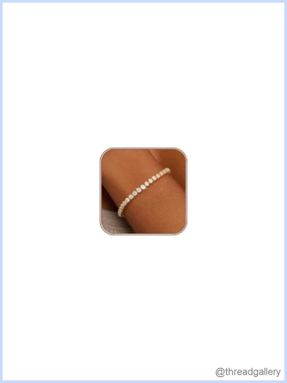 14K Gold Plated Tennis Bracelet Women Adjustable CZ Diamond Everyday Gift